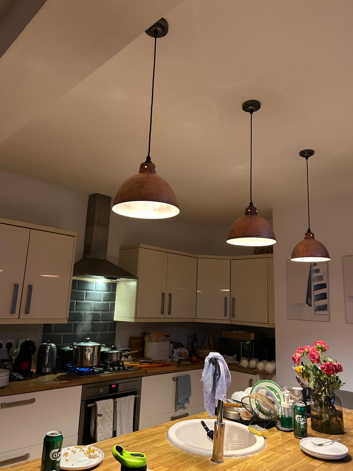 Custom Copper Pendant Light | Kitchen Island Lighting | MooBoo Home