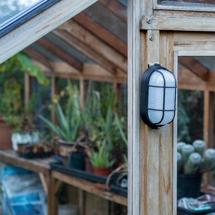 Oval Grille 7W Outdoor LED Wall / Security Light Bright White