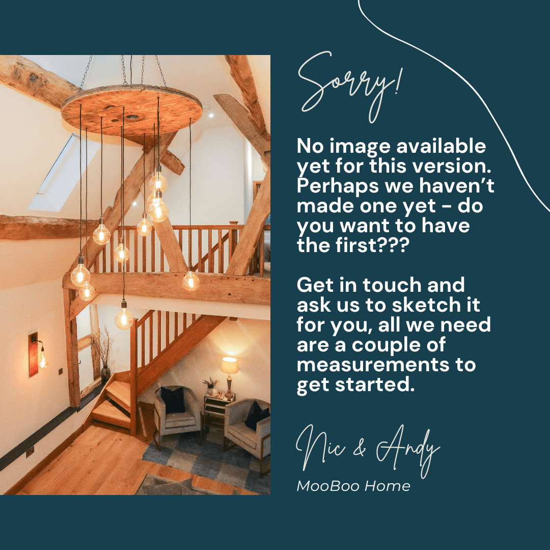 Rustikaler, eleganter Kaskaden-Kronleuchter mit Kabeltrommel