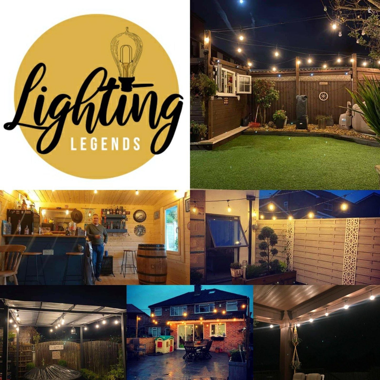 15 Pack Spare 2W Outdoor Elite Festoon Waterproof Heavy Duty LED Warm White Bulbs