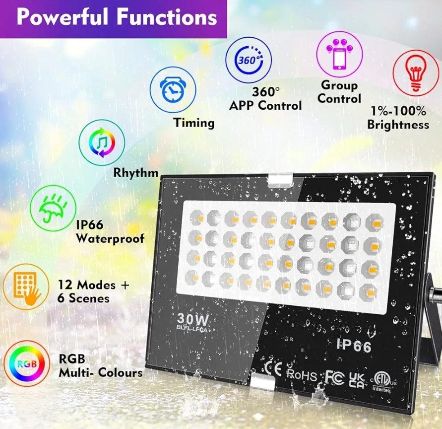 Ultimate Smart Bluetooth Floodlight LED Outdoor RGB / Warm White