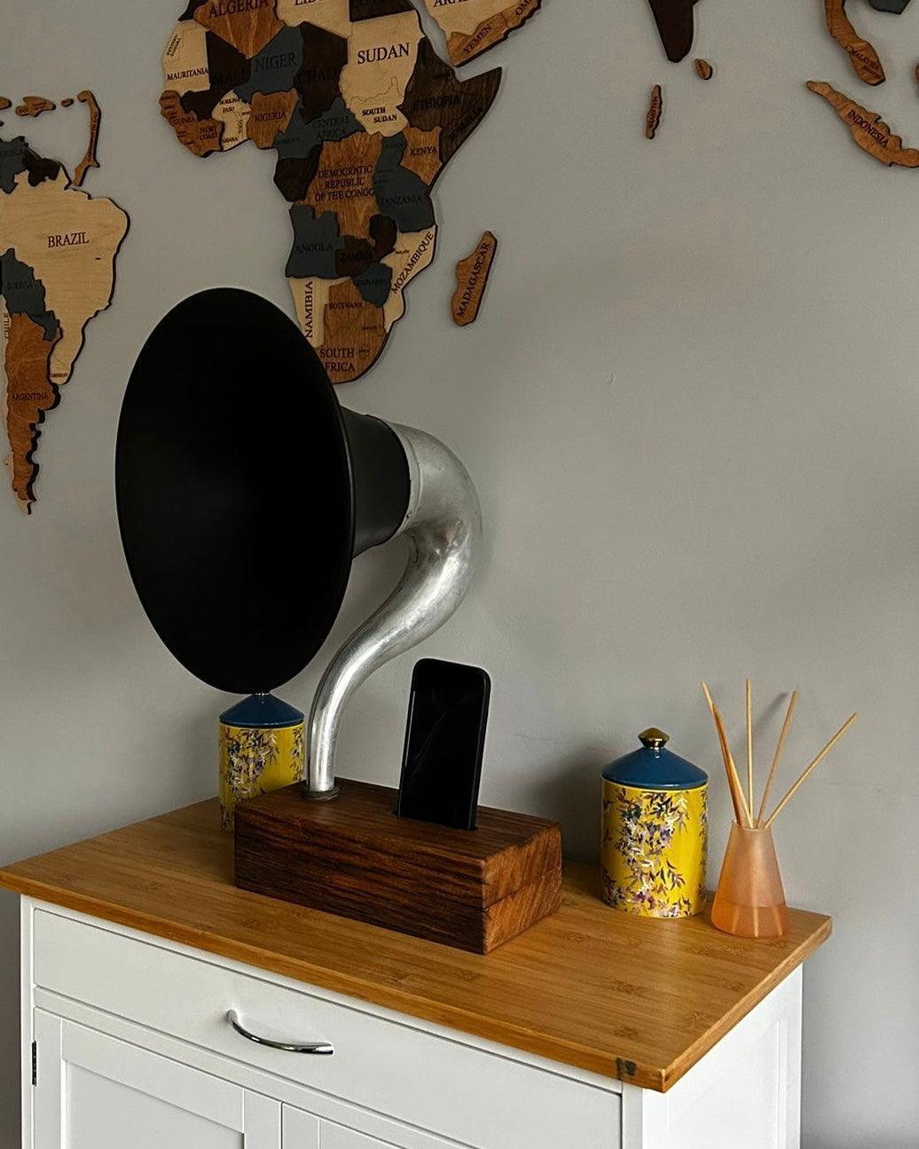 Amplificateur acoustique de klaxon de haut-parleur de phonographe pour téléphones intelligents