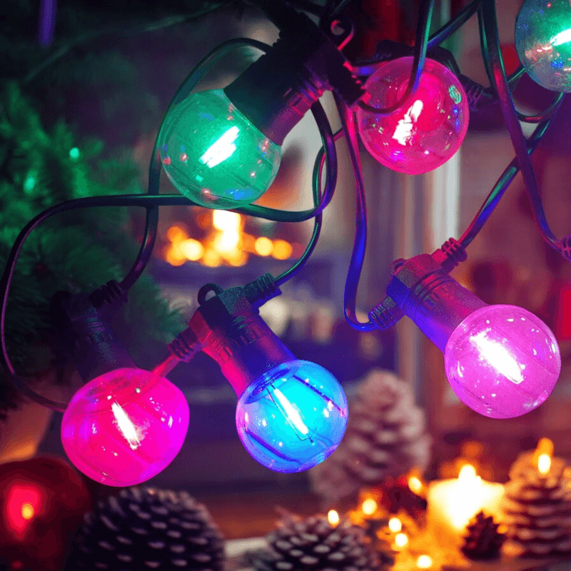 13M / 42FT Super Festoon Multi-Colour Festive Outdoor Connectable LED String Lights