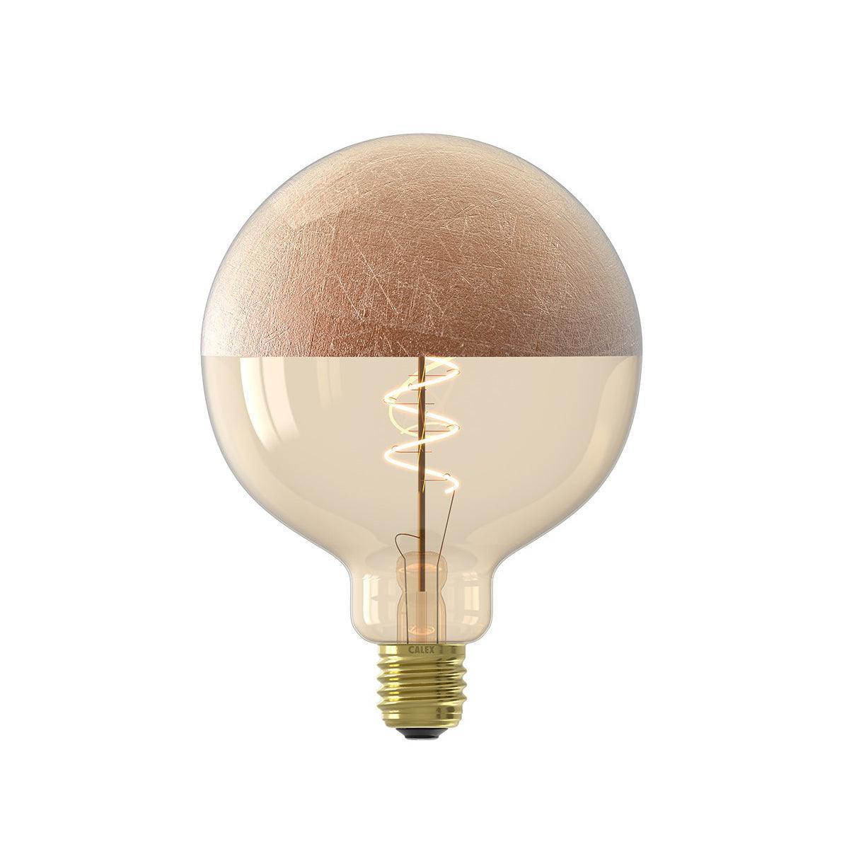 Copper Craquele Top-Mirror Globe Lamp | 4W | G125 | E27 | Copper | Dimmable - MooBoo Home