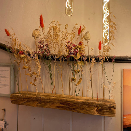 Flower Bar 50cm Reclaimed Spruce Dried Flower Wall or Table Display - MooBoo Home