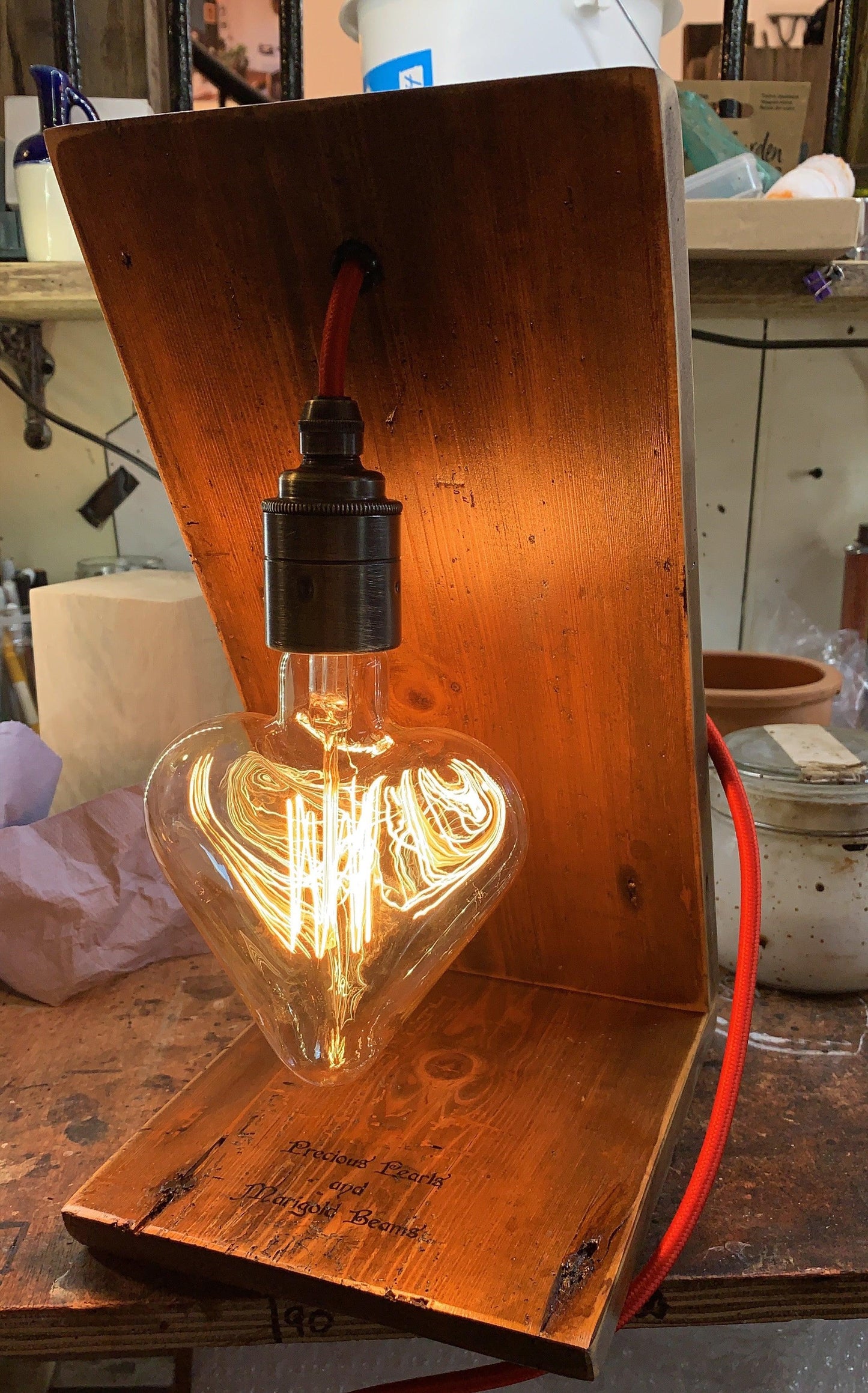 Love Heart 'Angel' Table Lamp - made to order, personalised - MooBoo Home