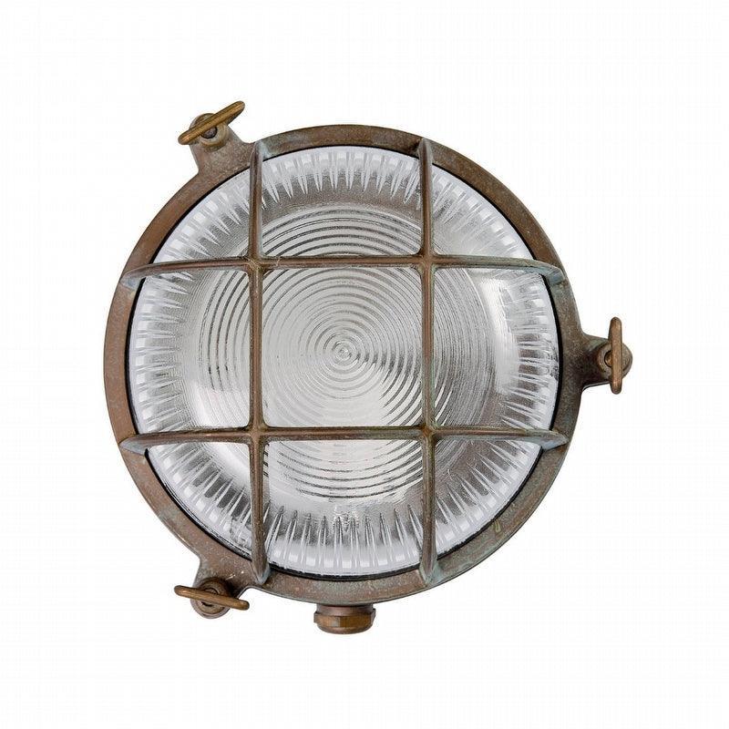 Moretti Luce Mini Aged Brass Round Bulkhead - MooBoo Home