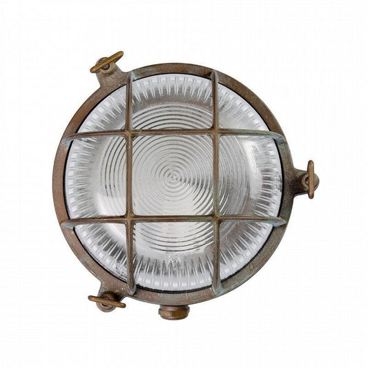 Moretti Luce Mini Aged Brass Round Bulkhead - MooBoo Home