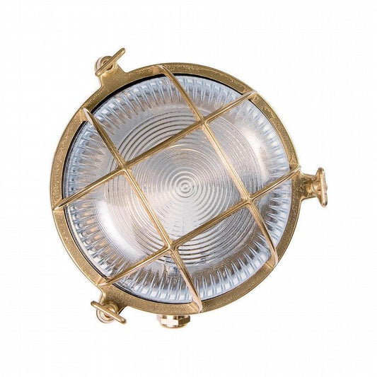 Moretti Luce Mini Polished Brass Round Bulkhead - MooBoo Home