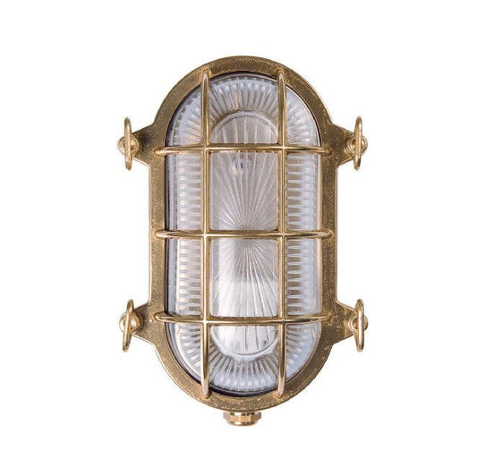 Moretti Luce Polished Brass Oval Bulkhead - MooBoo Home