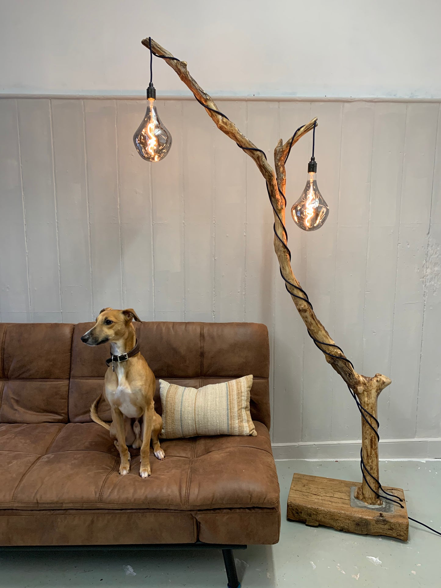 Natural Branch Standard Floor Lamp with Two Lamp Holders - MooBoo Home