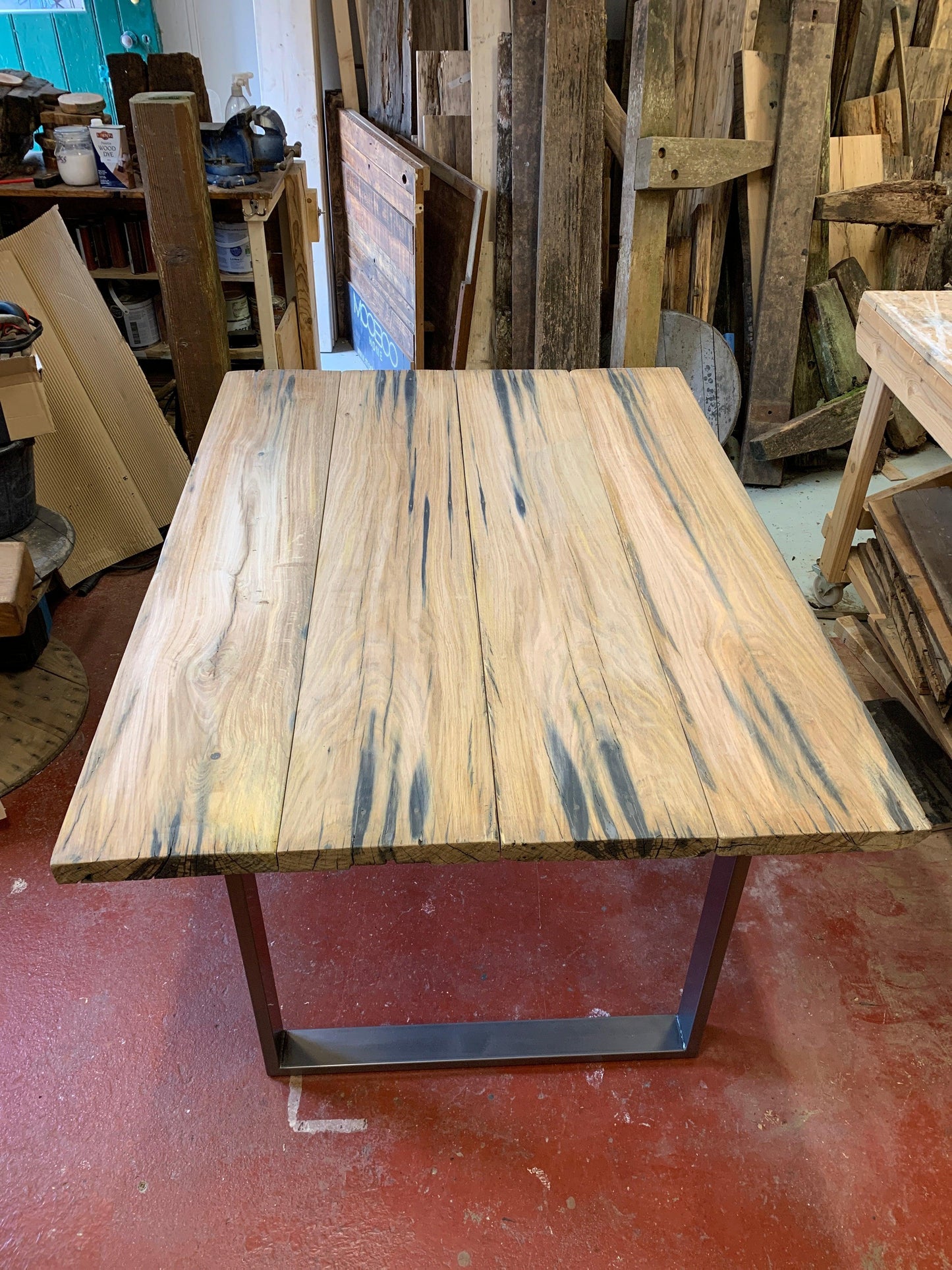 Reclaimed Plymouth Dry Dock Oak Table - MooBoo Home
