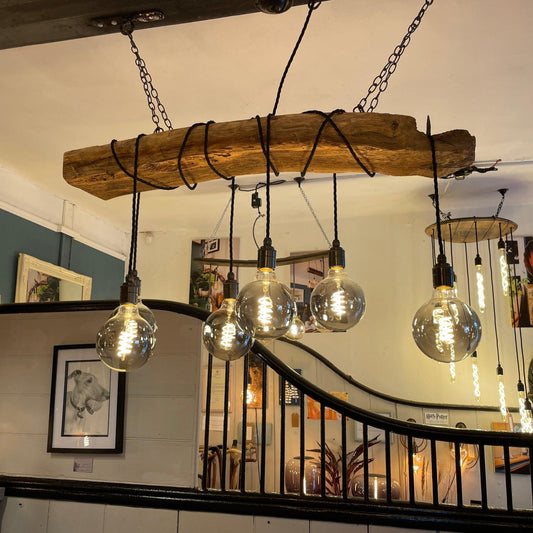 Rustic Ancient Oak Wrap Around Chandelier - MooBoo Home