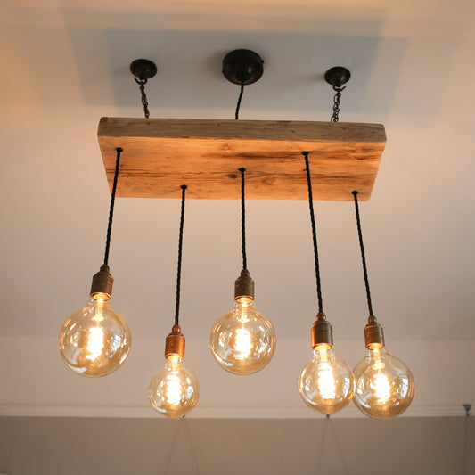Wooden Beam Cluster Pendant Light - MooBoo Home
