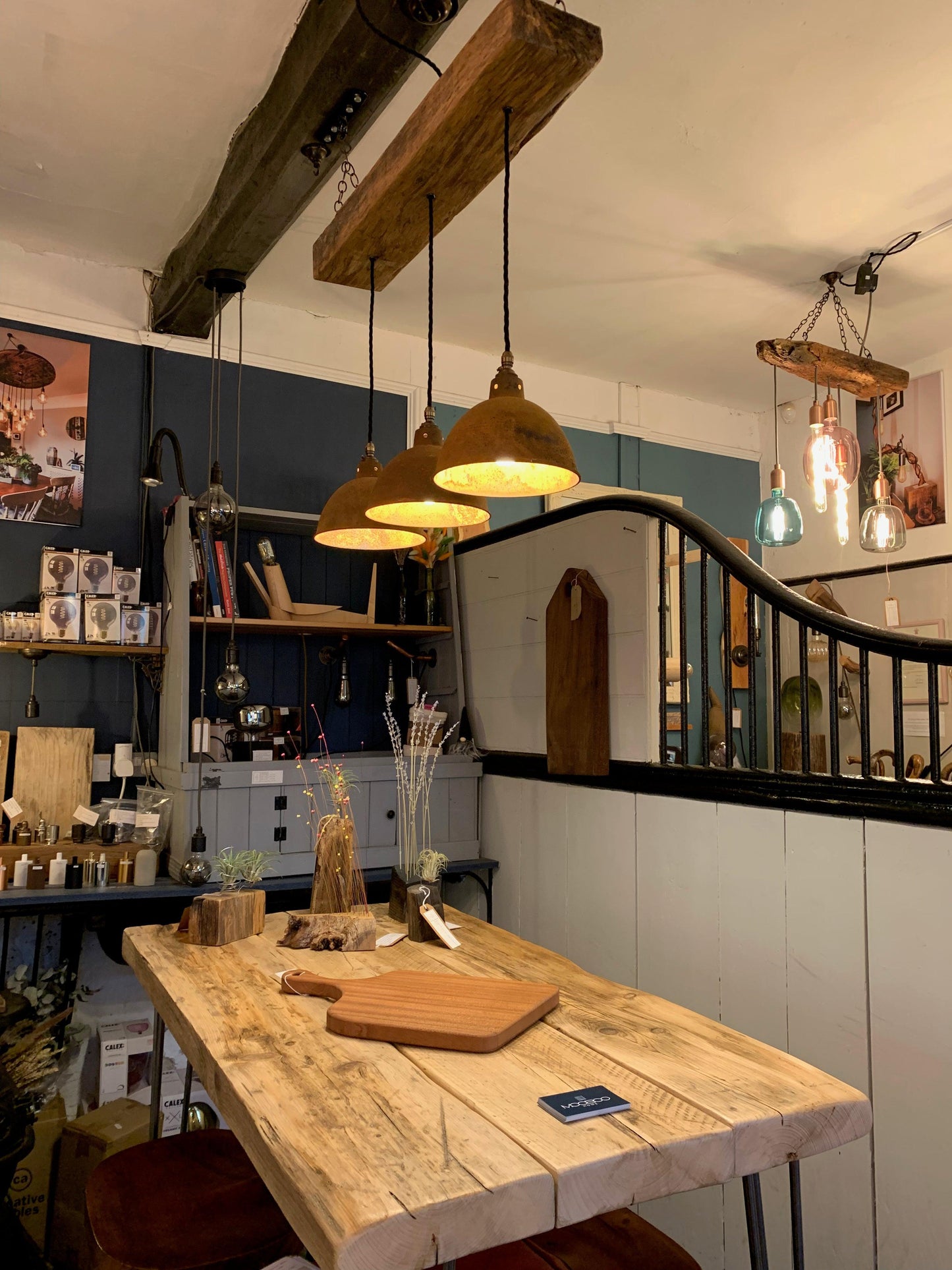 Wooden Beam Light with Shades - MooBoo Home