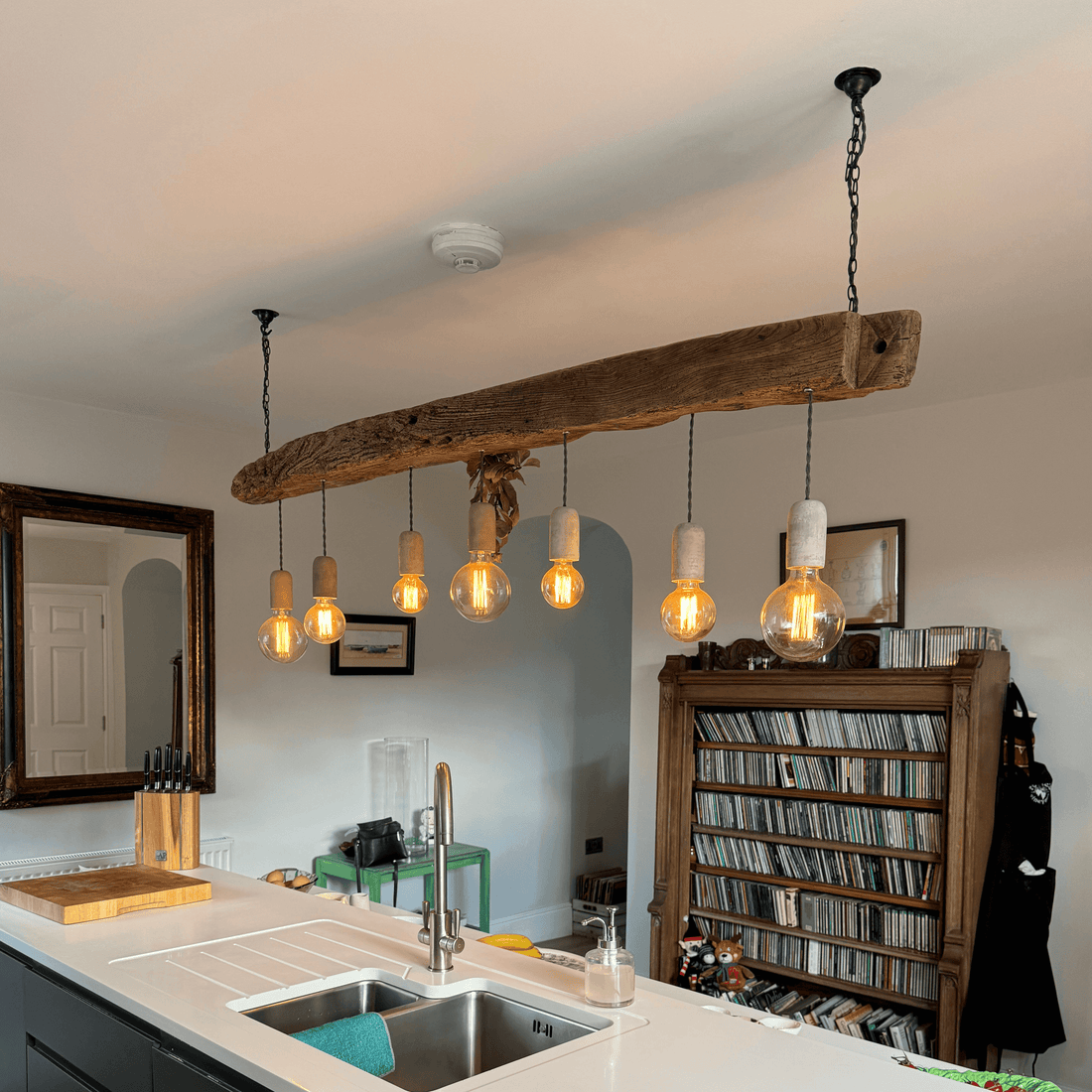 Handcrafted chandelier made from reclaimed timber, MooBoo Home