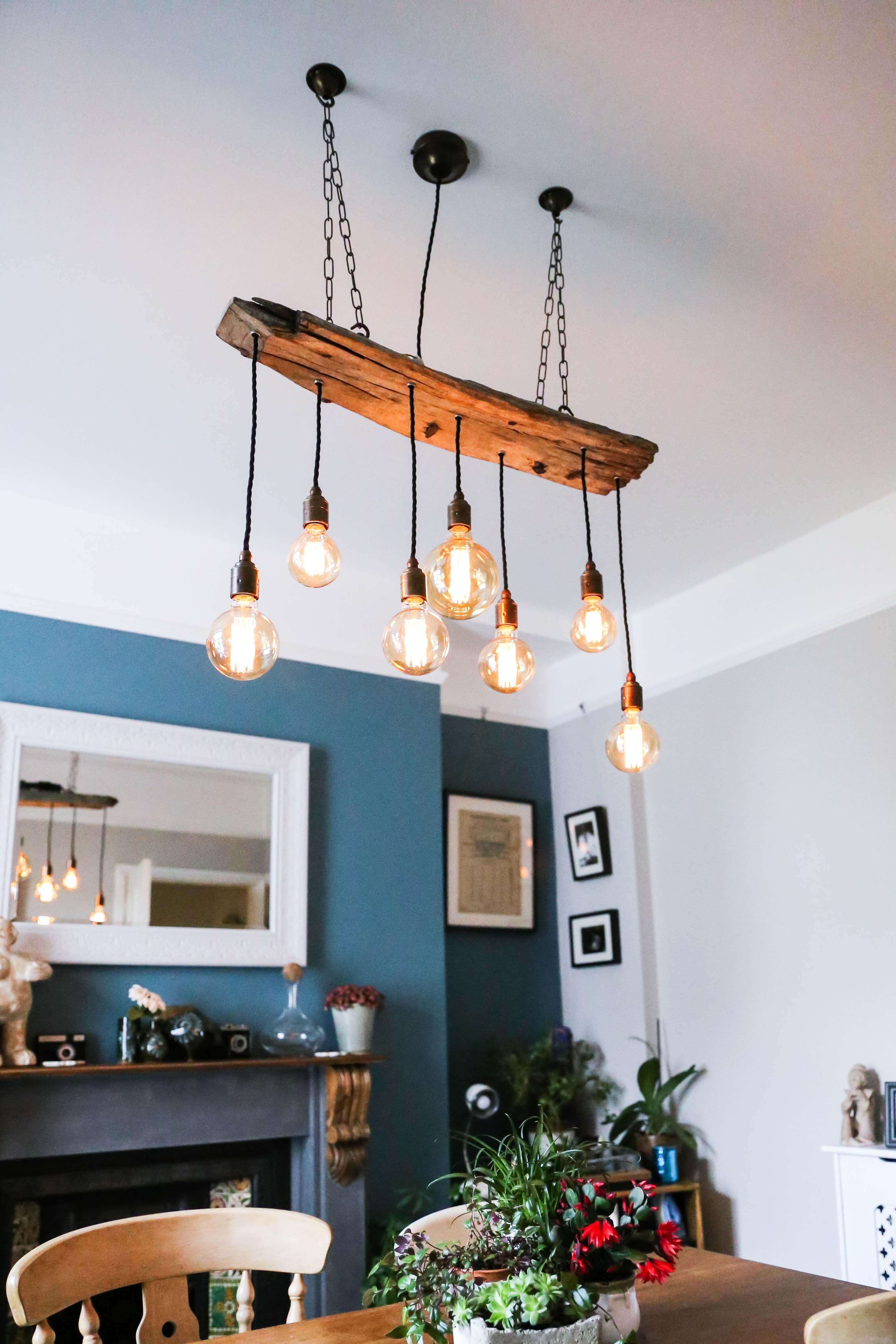 Wooden Beam Hanging Lights Chandeliers and Cluster Pendant Lighting MooBoo Home