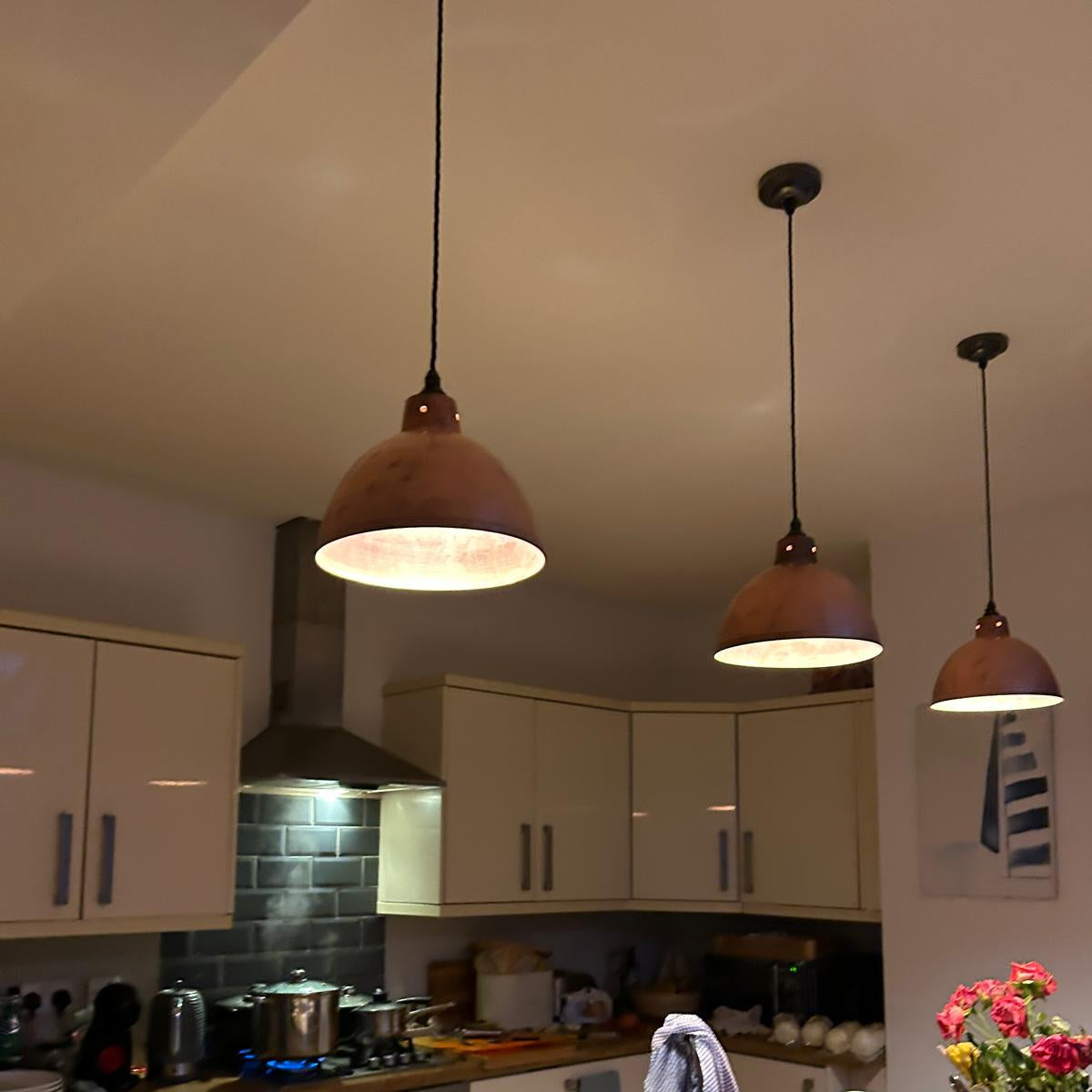Custom Copper Pendant Light | Kitchen Island Lighting | MooBoo Home