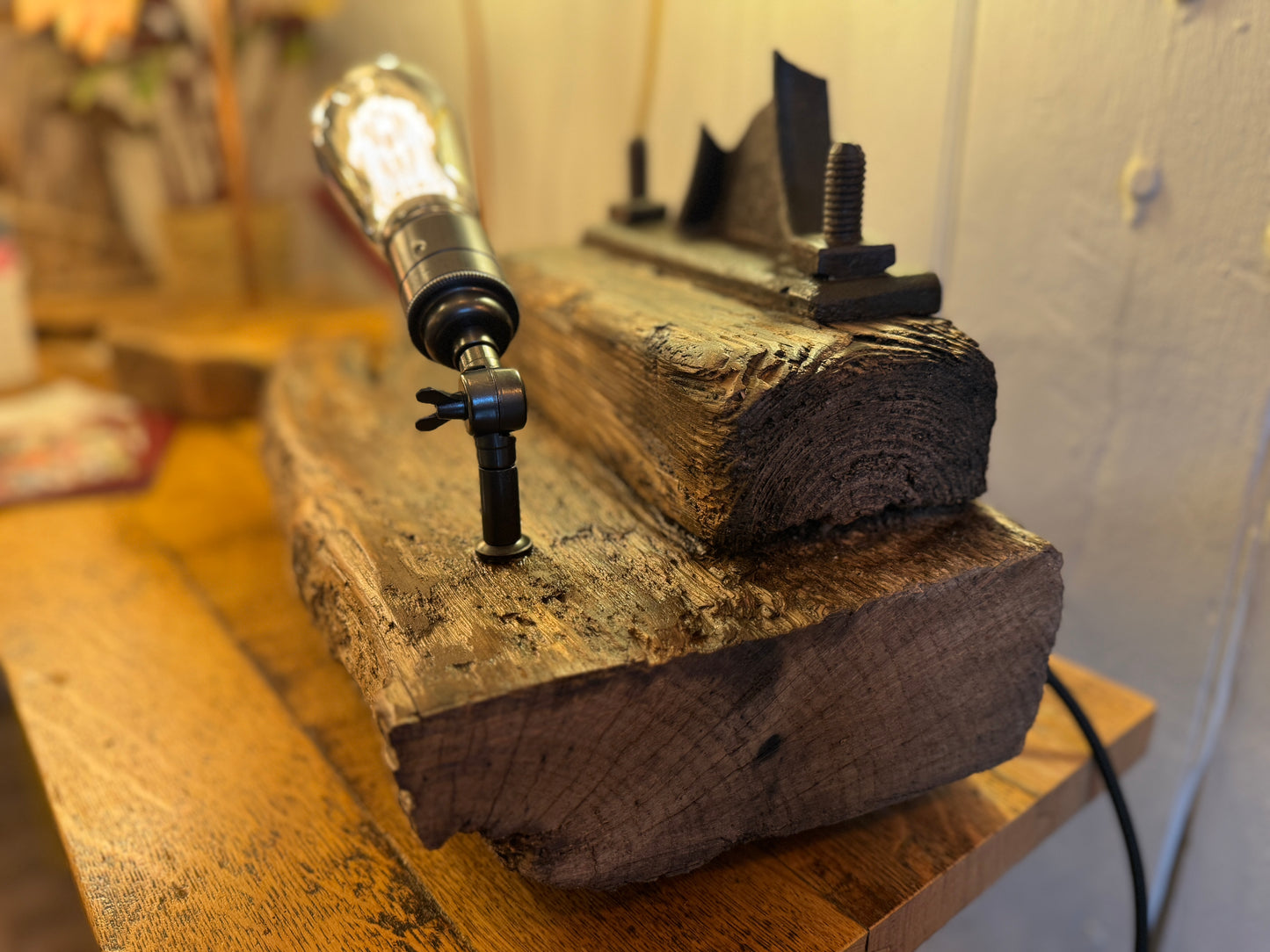 Lampenfuß „Beo“ aus Eiche, groß