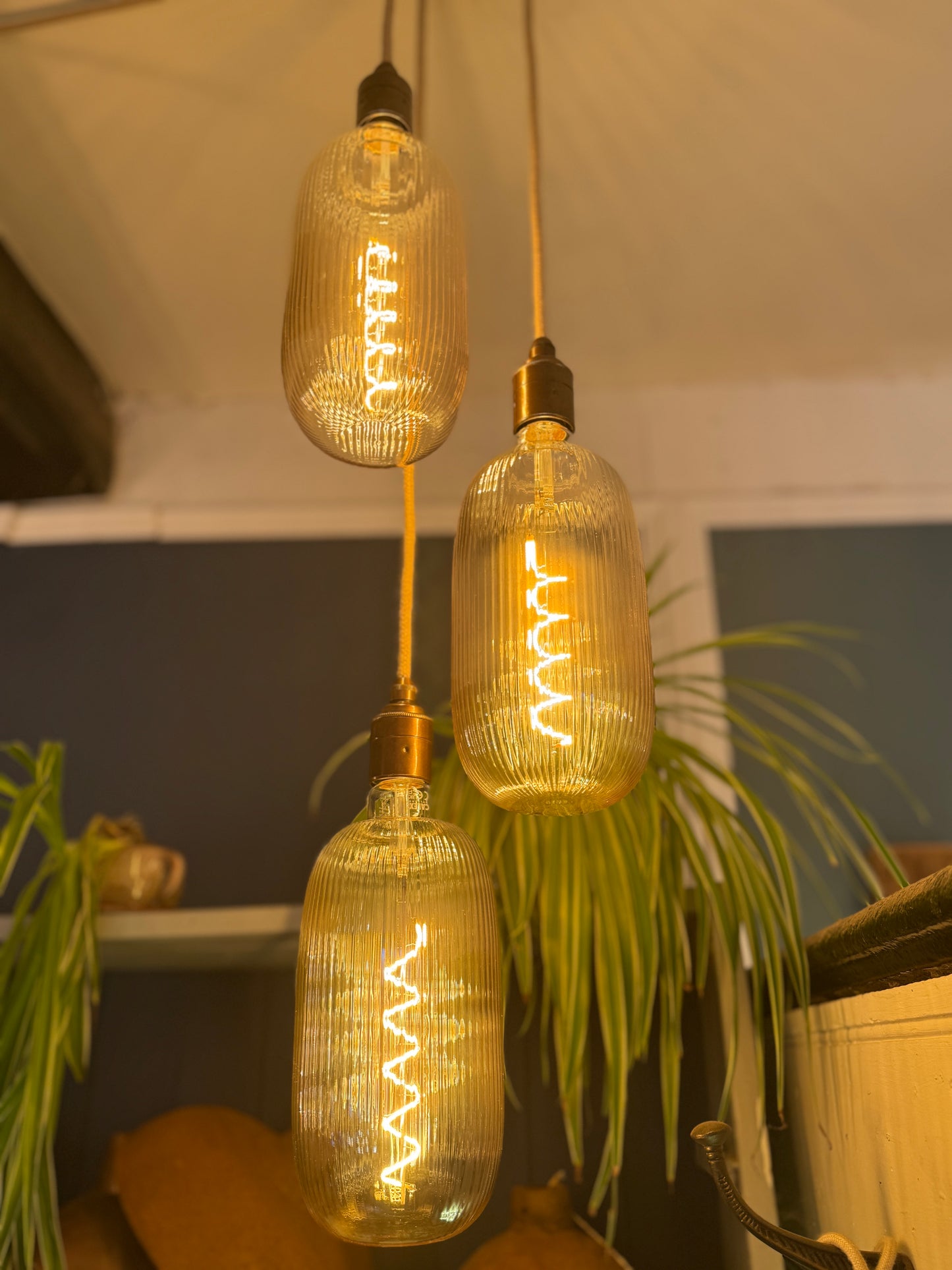 Chunky Oak Square Pendant Light | 3 Drop Kitchen Island Lighting