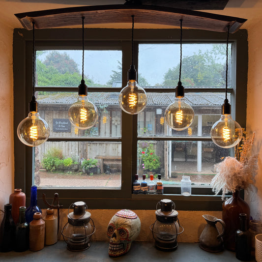 The Stave | Long Wooden Kitchen Light – 5-Light