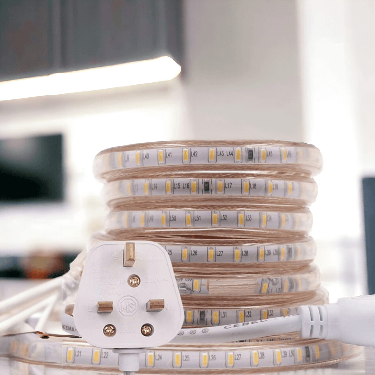 LED Pro-Luminate Warm White Outdoor Waterproof Mains Powered Strip Light