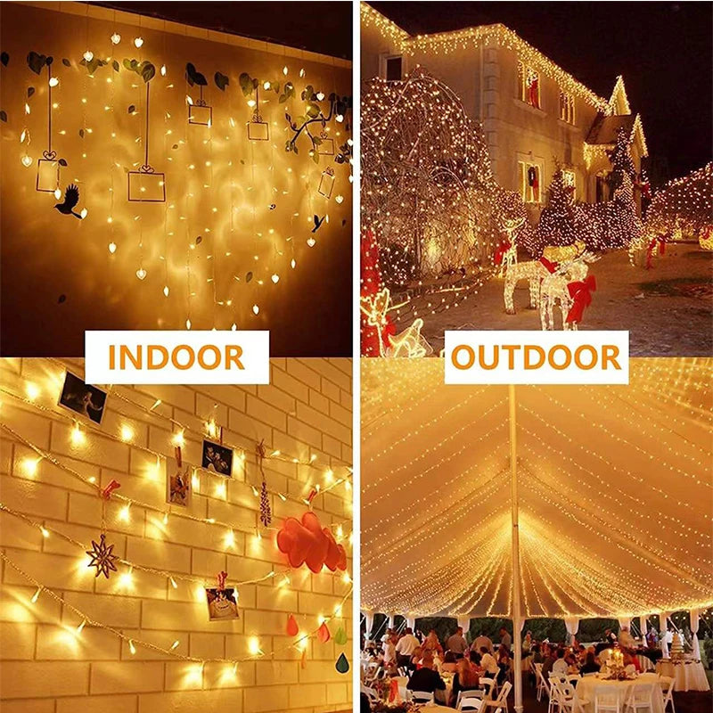 10M-100M Christmas Lights Outdoor LED Fairy String Lights