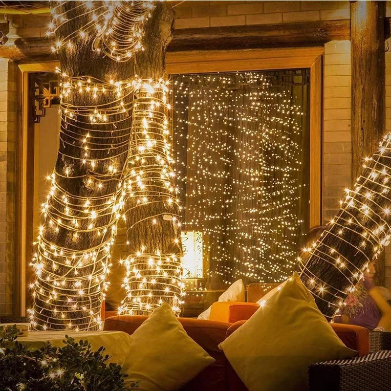 10M-100M Christmas Lights Outdoor LED Fairy String Lights