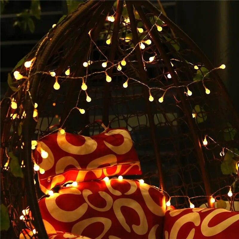 Fairy Lights Waterproof LED Ball Fairy String 3M 5M 10M USB LED String Light Christmas Wedding Decoration Outdoor Lighting - MooBoo Home