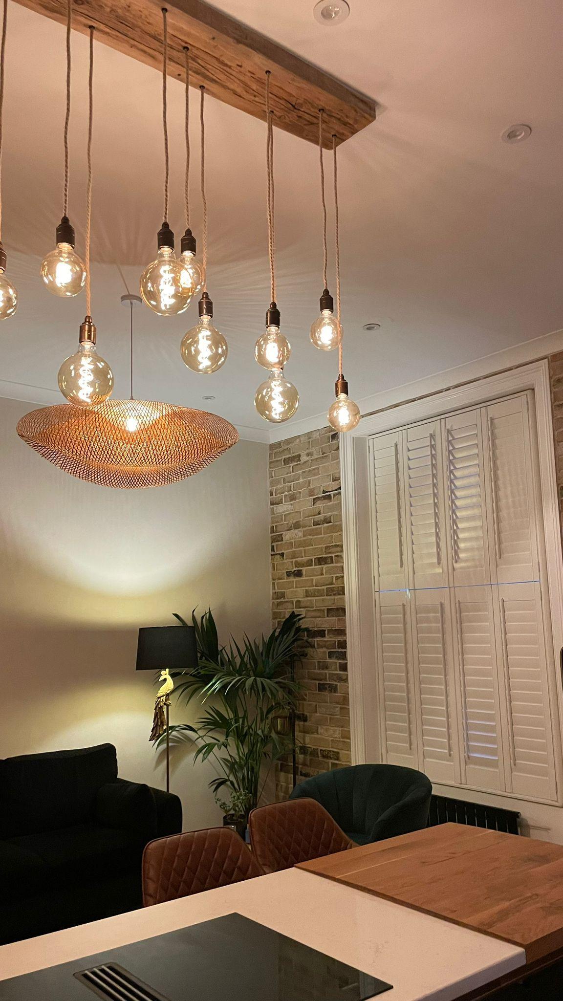 Flush Mount Long Drop Cluster Pendant Light - MooBoo Home