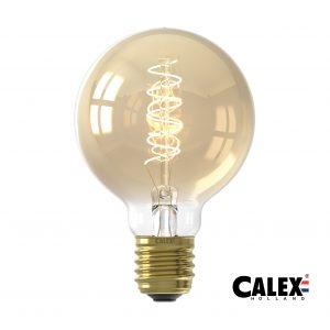 Calex G80 LED Globe Flexible Filament Lamp | Bulb | 4W | E27 | Gold | Dimmable - MooBoo Home