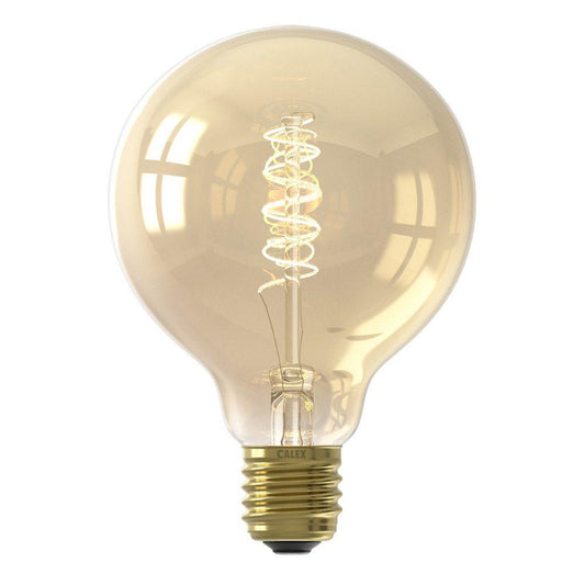 Calex G95 LED Filament Globe Lamp | Bulb | 4W | E27 | Gold | Dimmable - MooBoo Home