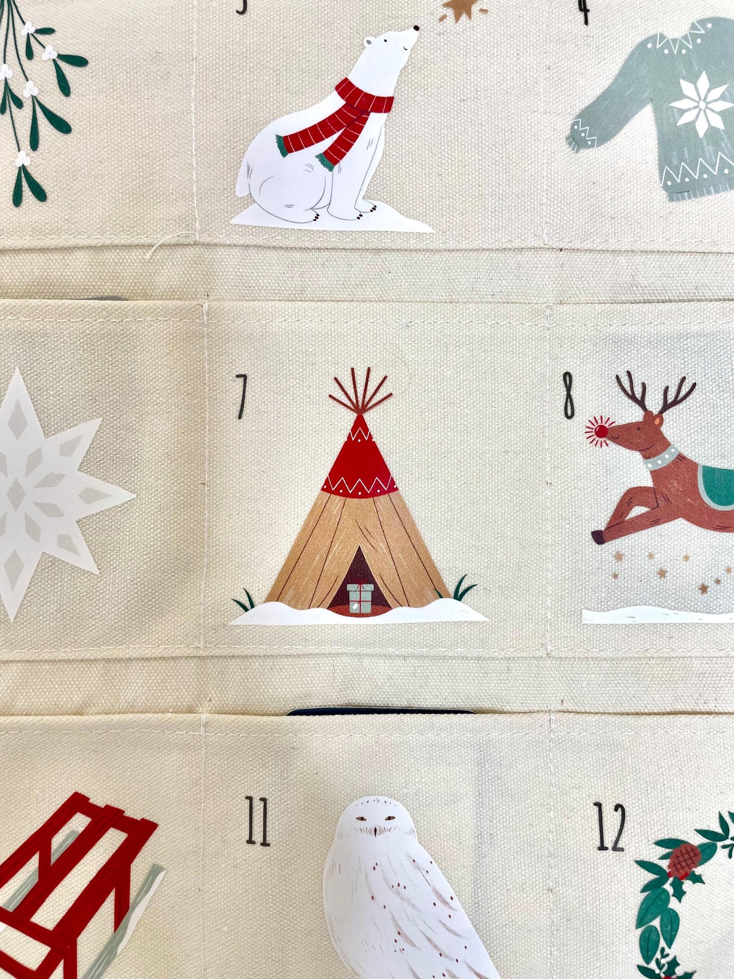 Forest Theme Christmas Advent Calendar with Woodland Animals