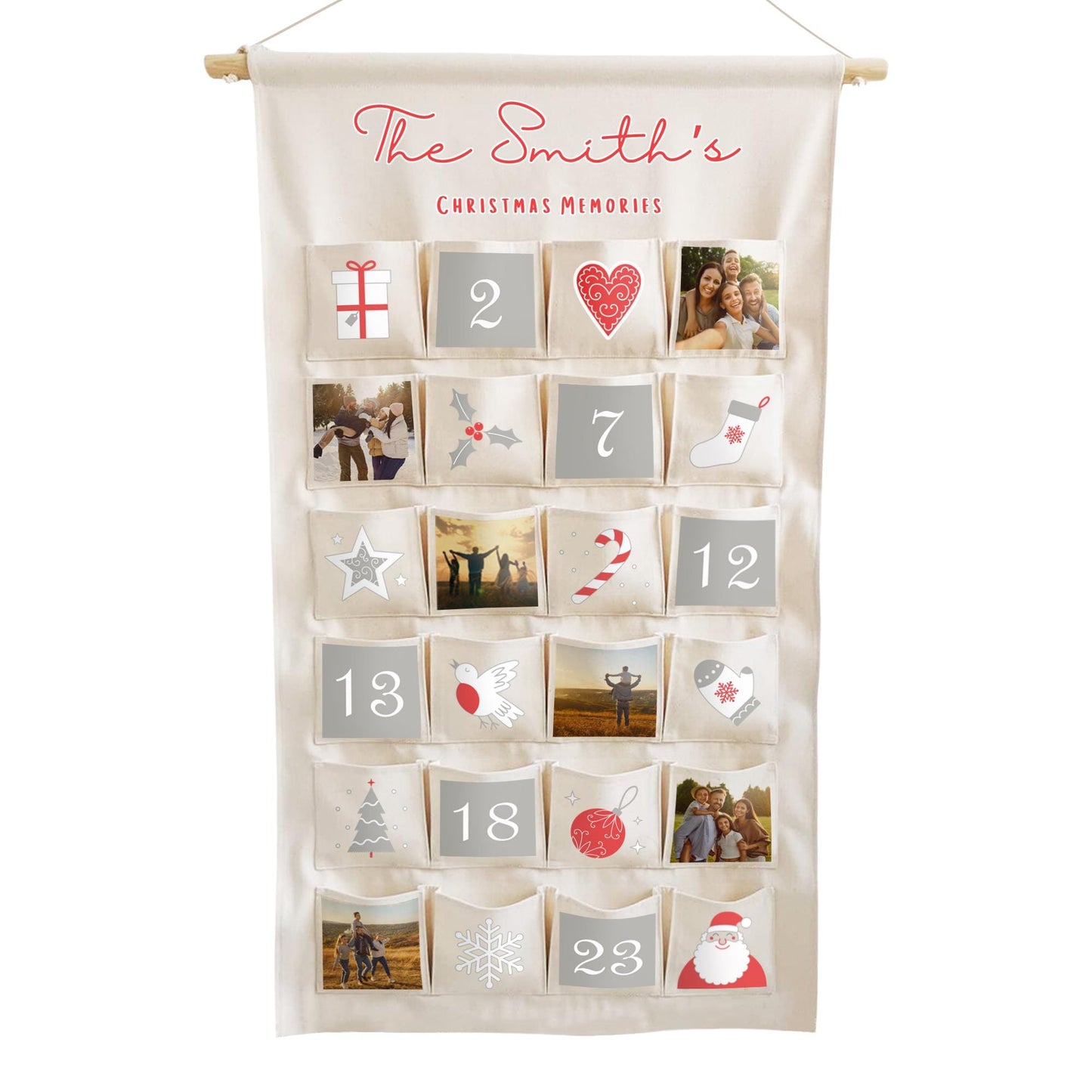 Personalised Christmas Calendar with Family Photos