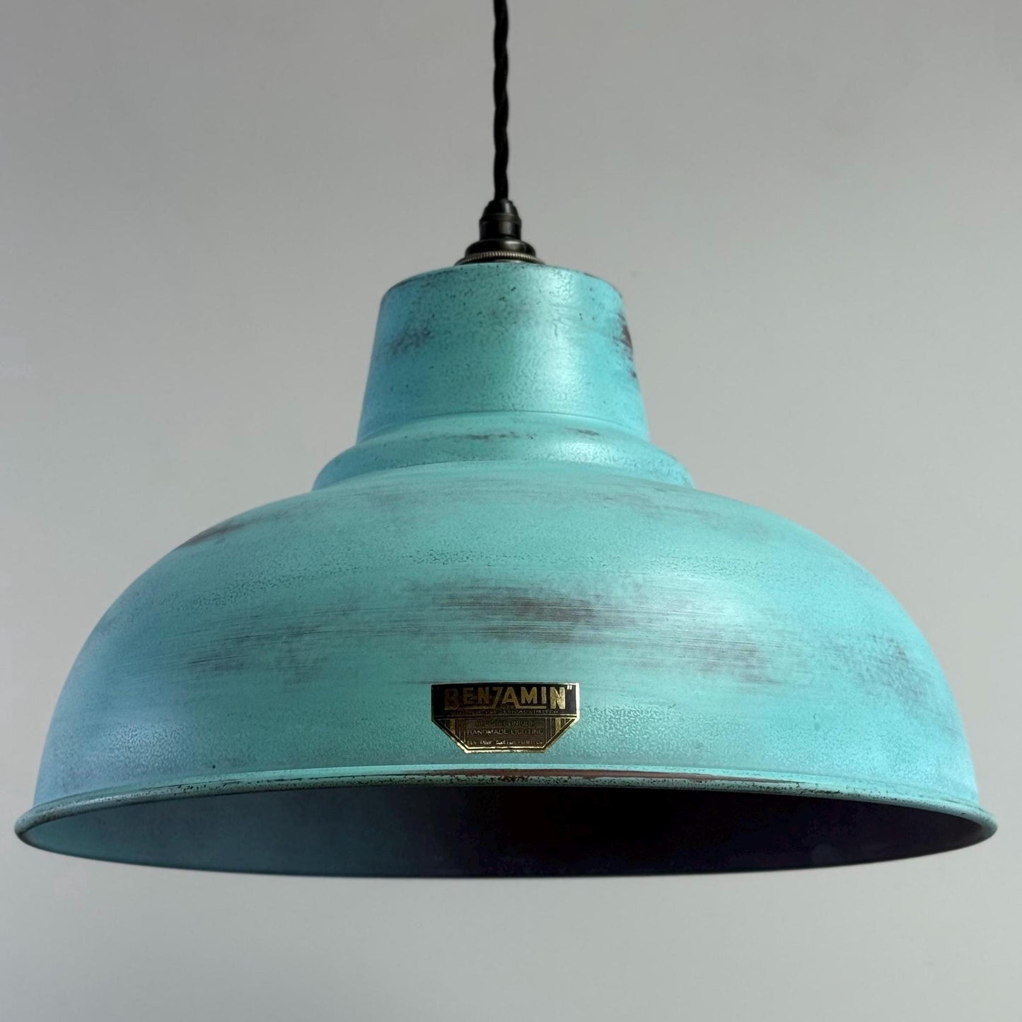 Salthouse XL - Copper Verdigris Patina Industrial Lampshade Pendant Light - 14.5 Inch