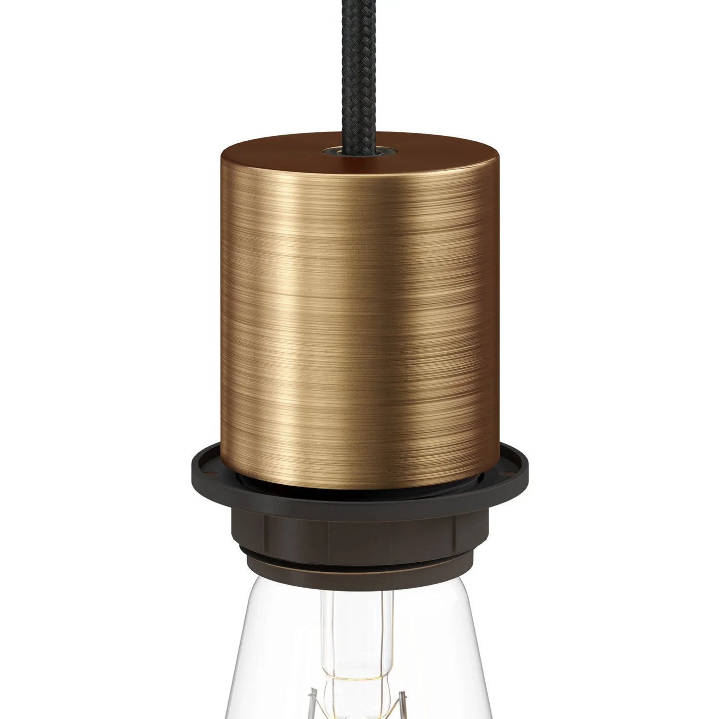 E27 Lamp Holder for Lamp Shades | Concealed Cable Clamp Metal Socket UK