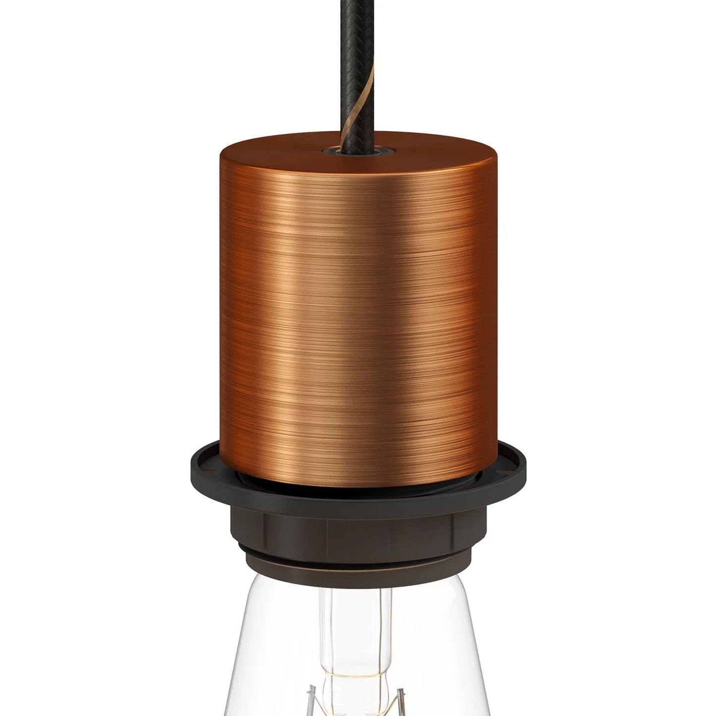 E27 Lamp Holder for Lamp Shades | Concealed Cable Clamp Metal Socket UK