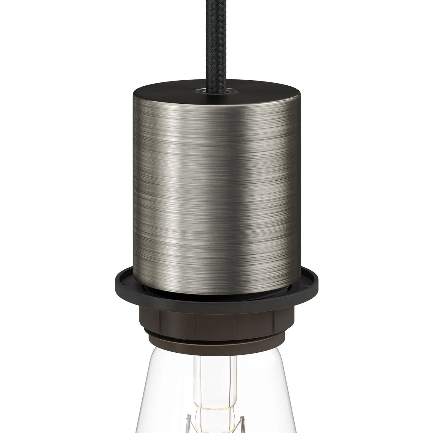 E27 Lamp Holder for Lamp Shades | Concealed Cable Clamp Metal Socket UK