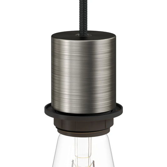 E27 Lamp Holder for Lamp Shades | Concealed Cable Clamp Metal Socket UK