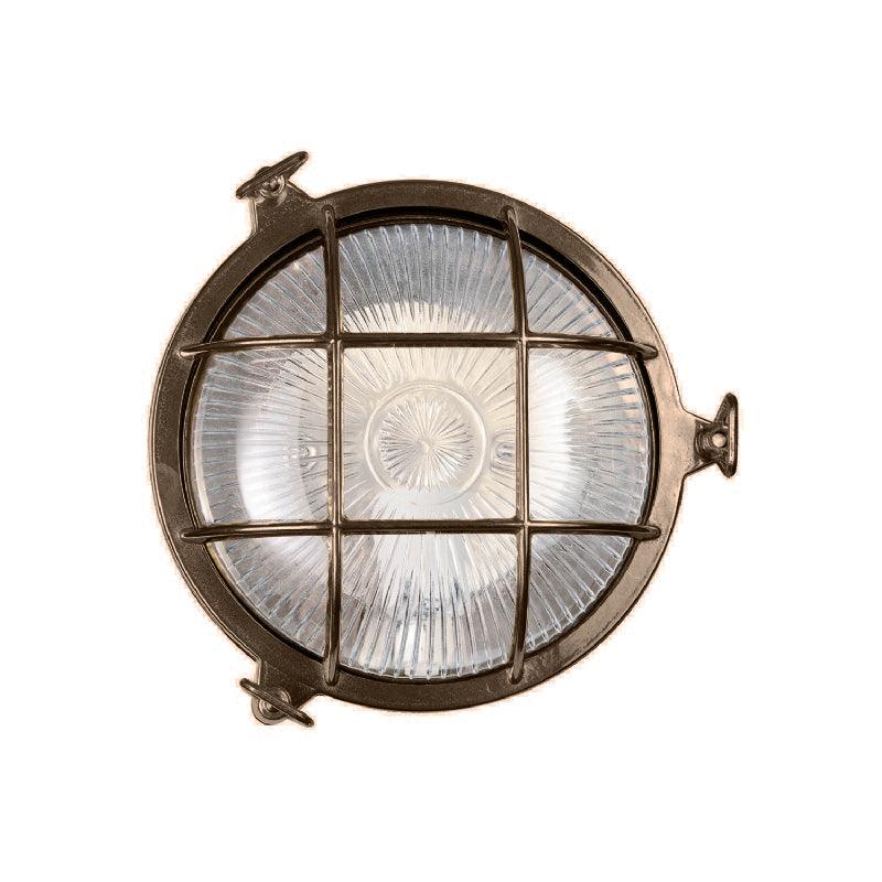 Moretti Luce Aged Brass Round Bulkhead - MooBoo Home