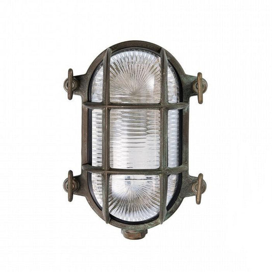 Moretti Luce Mini Aged Brass Oval Bulkhead - MooBoo Home