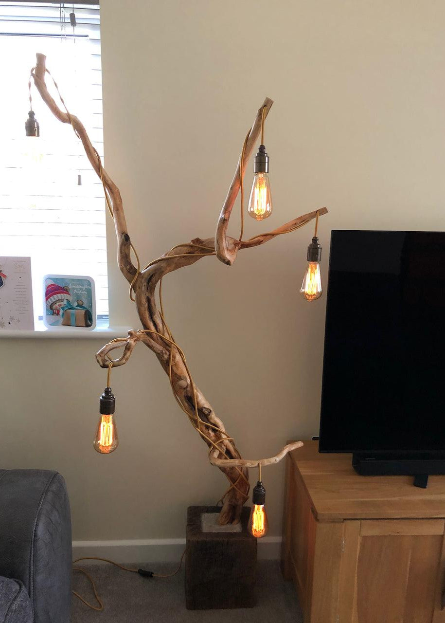 Natural Branch Standard Lamp With Five Lamp Holders - MooBoo Home
