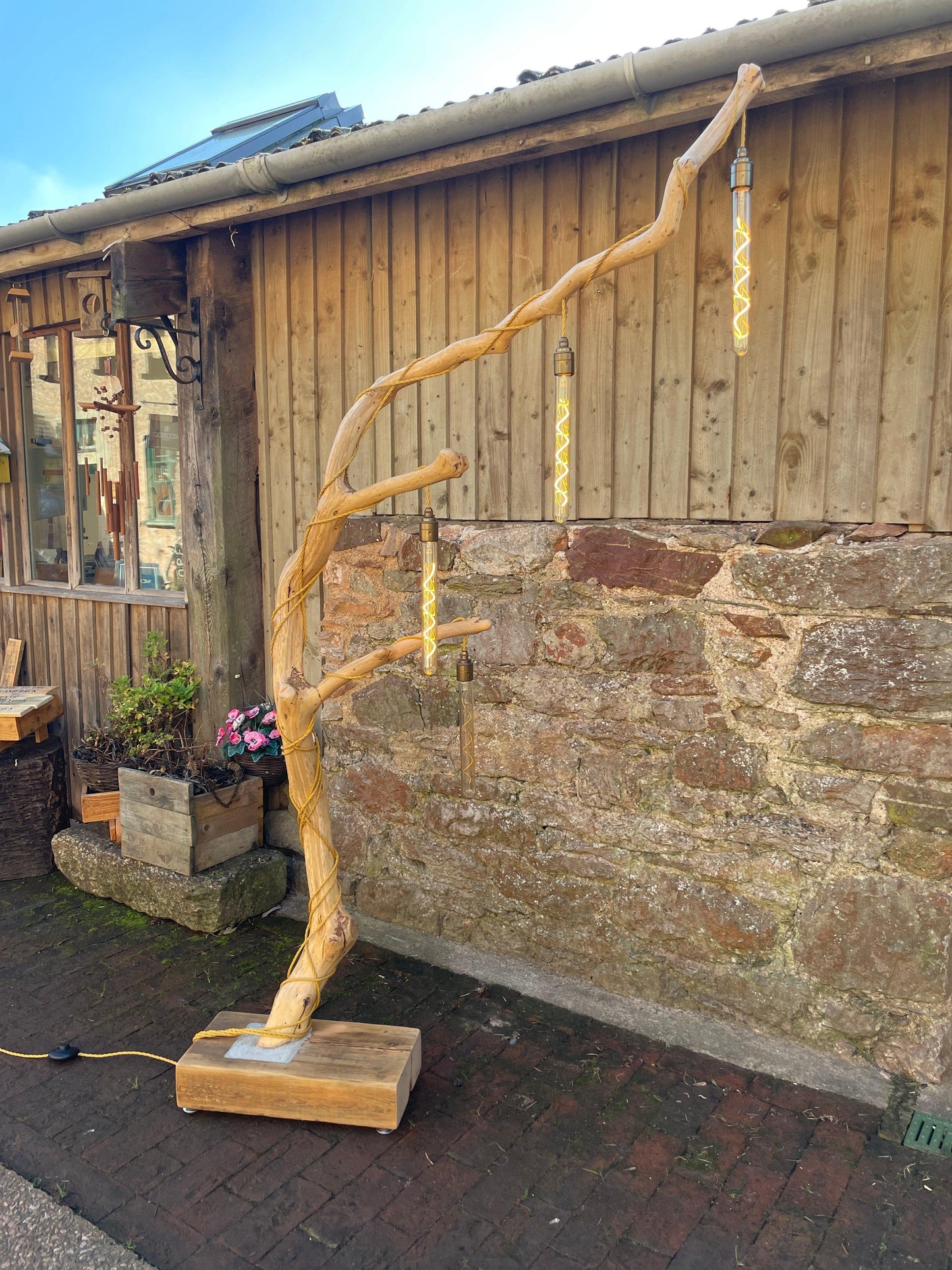 Natural Branch Standard Lamp With Four Lamp Holders - MooBoo Home