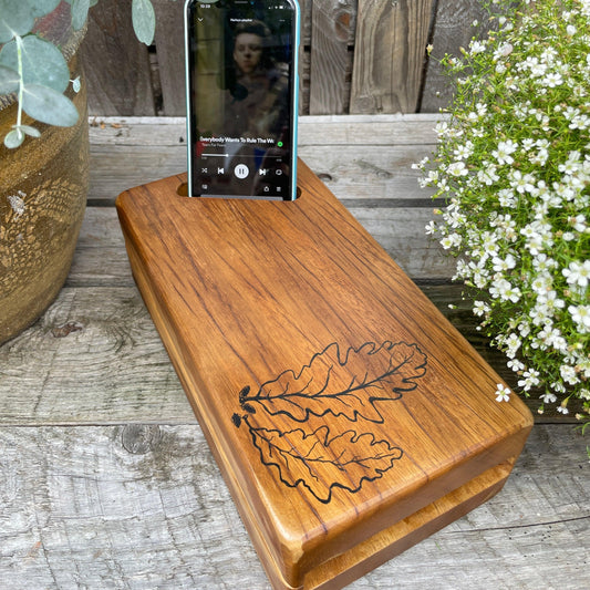 Oak Leaf Laid Back Acoustic Speaker for Smart Phones - MooBoo Home
