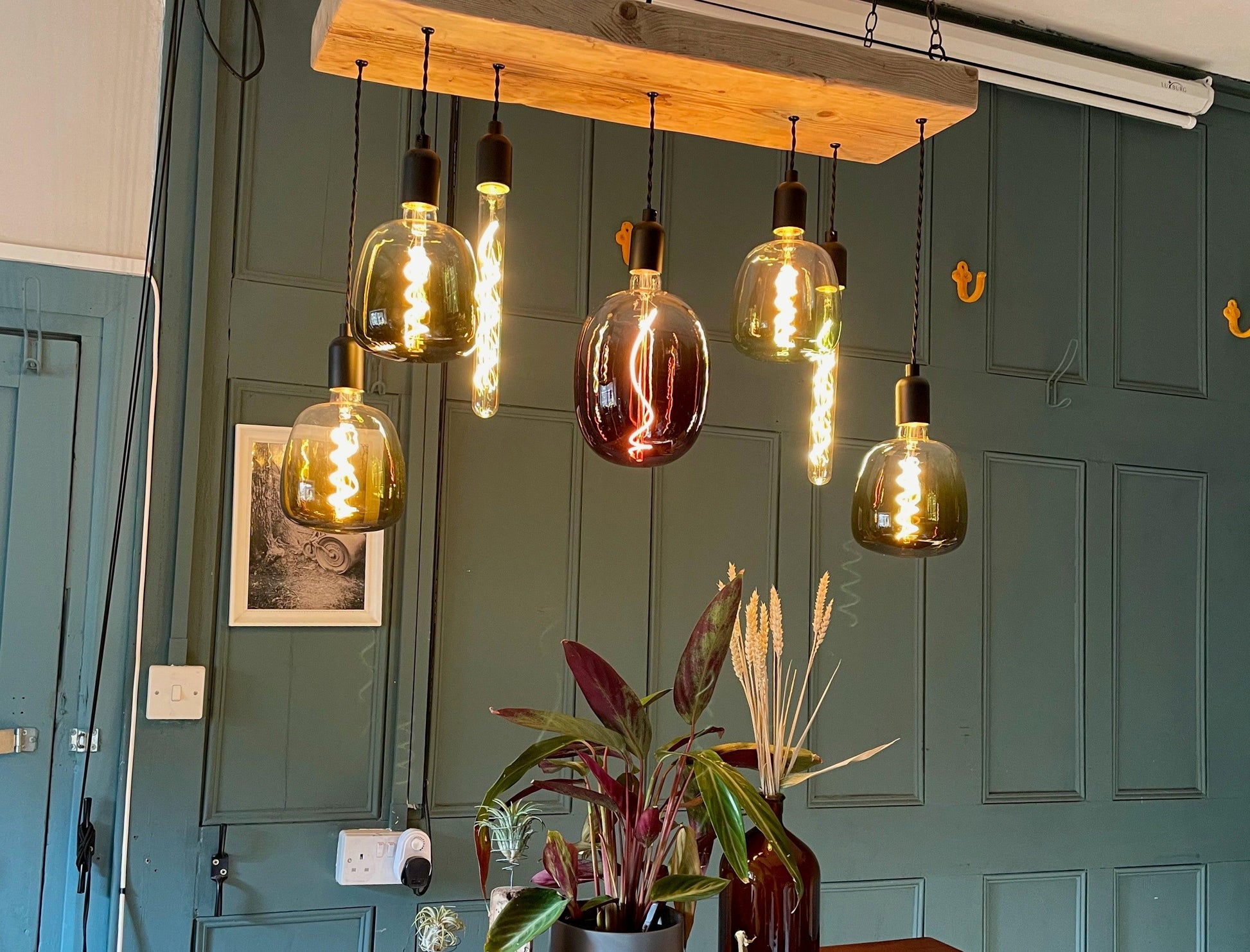 ‘Rainbow' Chandelier Wooden Beam Light - MooBoo Home