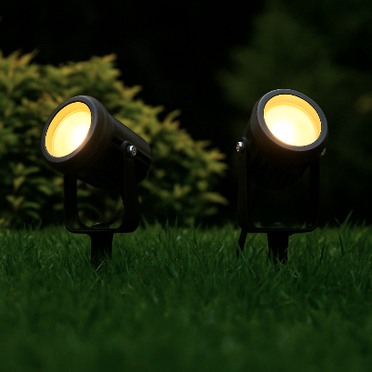 SuperLuxe 2 in 1 Solar LED Garden Spotlights - Warm White