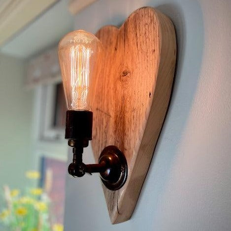 Rustic Love Heart Wall Light - MooBoo Home