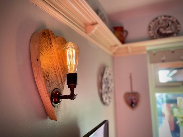 Rustic Love Heart Wall Light - MooBoo Home