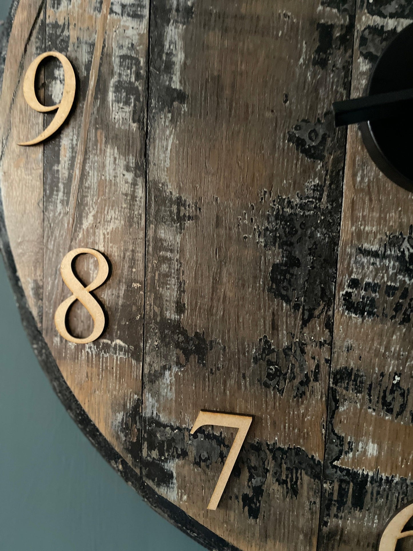 Whiskey Barrel Clock Painted Made to Order - MooBoo Home